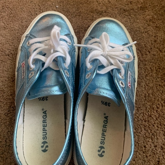 Superga 2750 Metallic Sky Blue Sneakers - Picture 3 of 4